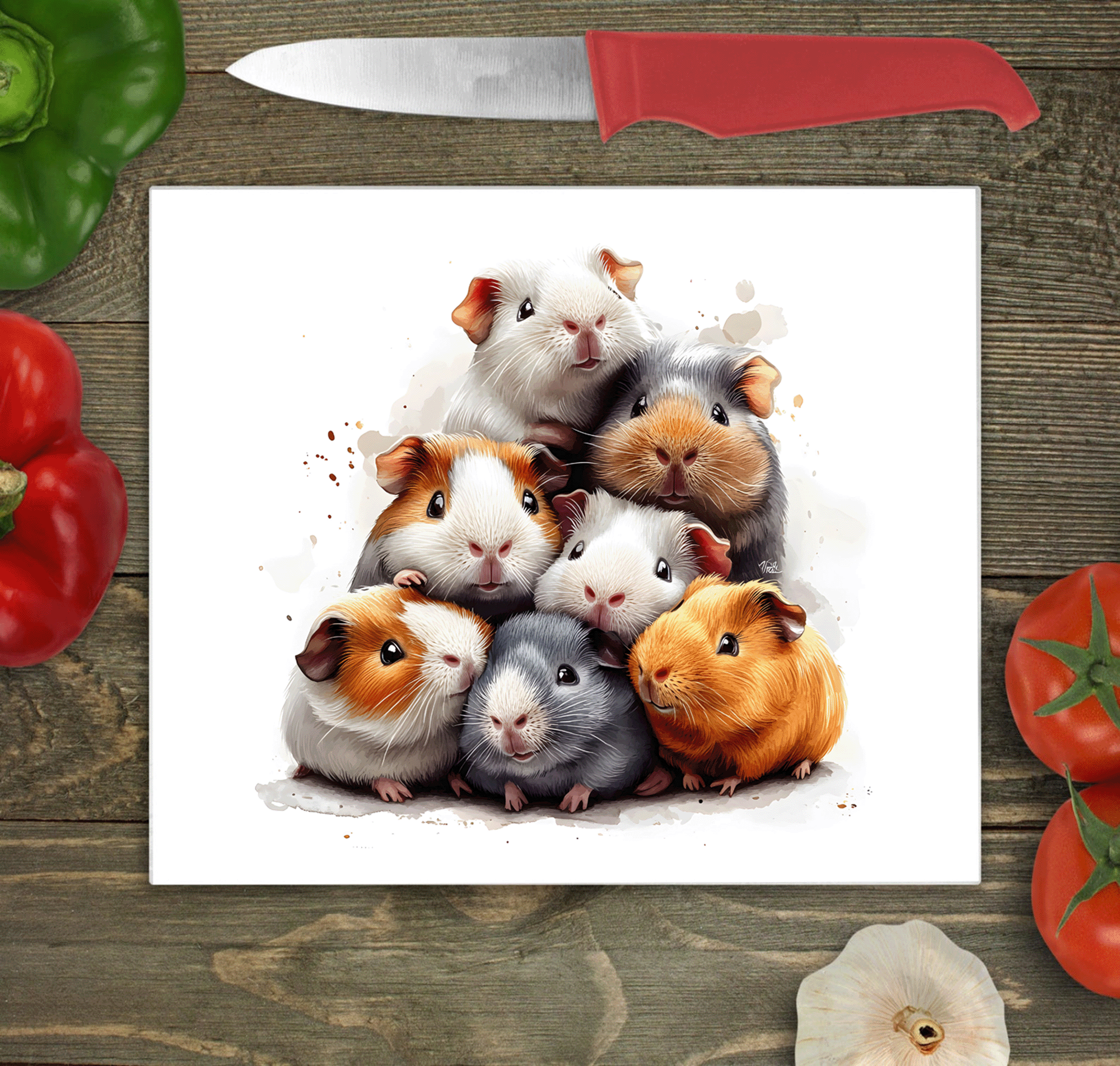 Guinea Pig Chopping Board, Guinea Pig Worktop Protector